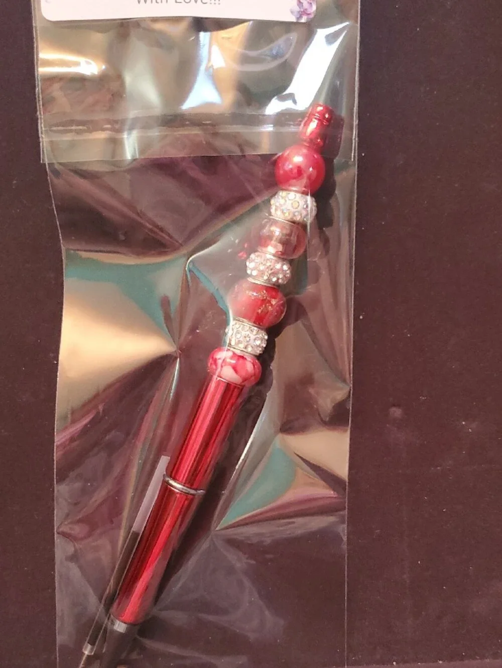 Sparkle Beaded Pen - Red, Teal, Pink $12.00 REASONABLE OFFER ACCEPTED